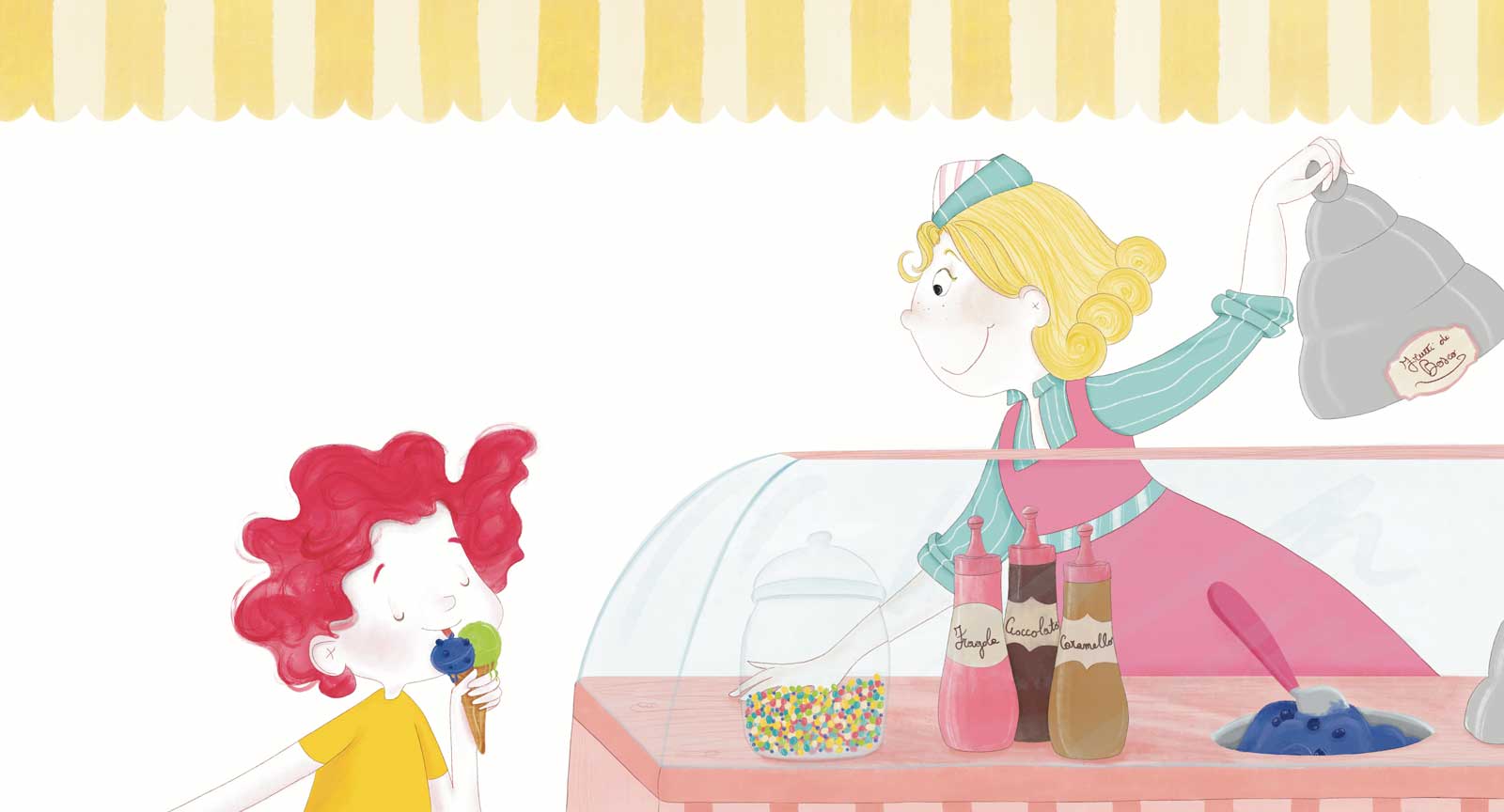 Interno del libro Gusto primavolta illustrato da Valentina Giovacchini